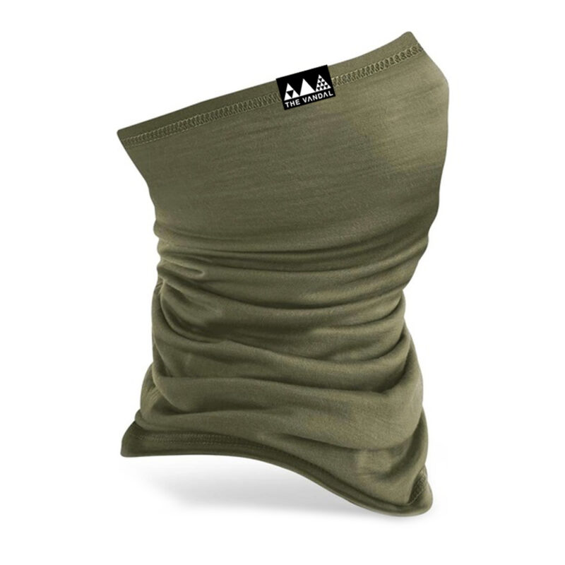 Merino Neck warmer packshot Kahki